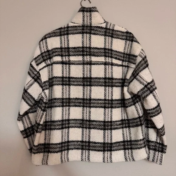 IRO Paris Bika Checked Wool-Blend Half-Zip Sweater Plaid NWT Size 38 - Picture 6 of 16
